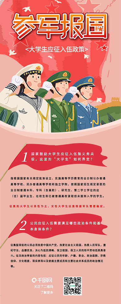 参军报国民兵干货分享信息长图