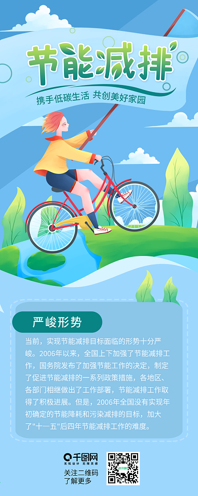节能减排保护环境宣传信息长图