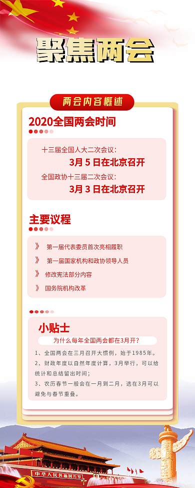 聚焦两会手机信息长图