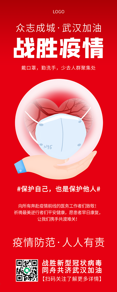 武汉加油战胜疫情新媒体长图