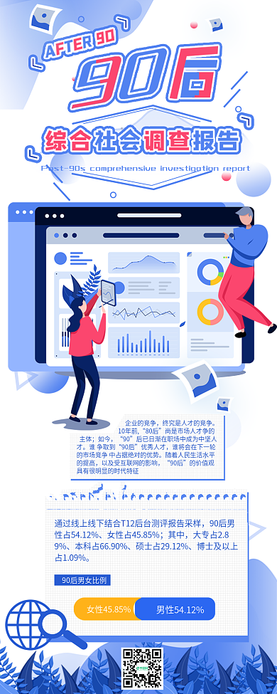 社会调查数据报告调查信息模板信息长图