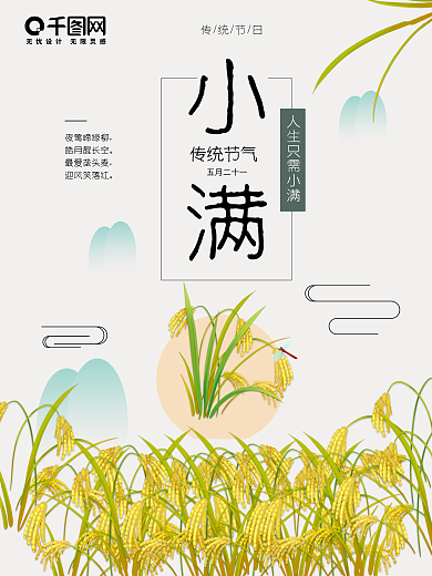 传统节气小满海报