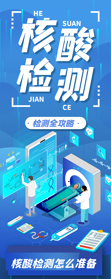 核酸检测全攻略宣传信息长图