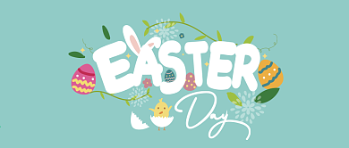 复活节兔子彩蛋卡通微信头图