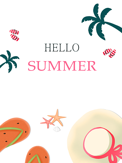 夏日清凉简约背景清爽海边度假元素商业夏至