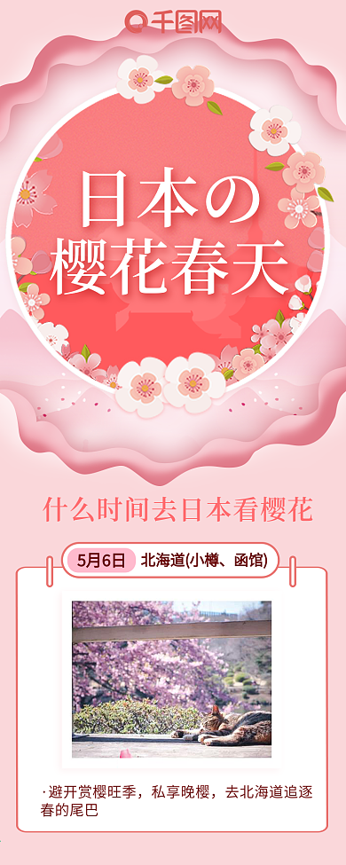 日本赏樱旅游攻略长图