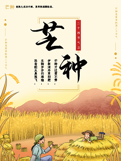 芒种二十四节气海报