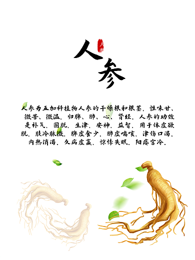 人参海报高清psd下载