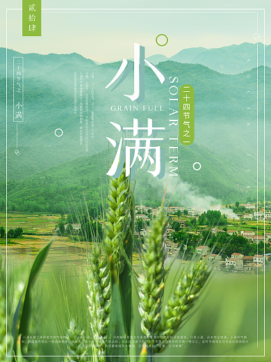 摄影图小满二十四节气海报