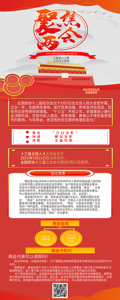 聚焦两会党政文化政策干货分享信息长图