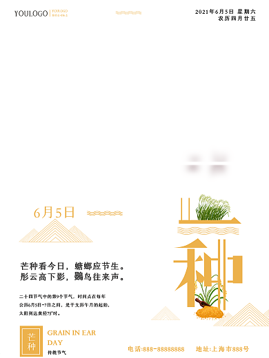 24节气芒种海报