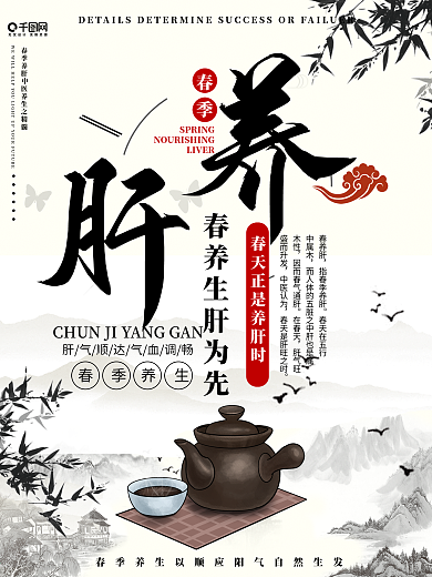 春季养生宣传公益展板海报