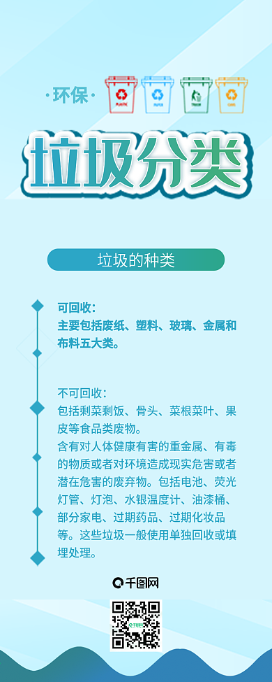 原创垃圾分类可回收垃圾信息配图