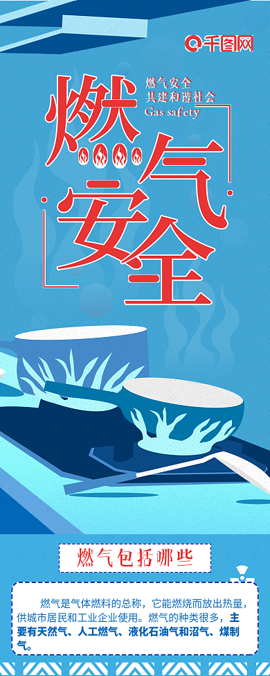 燃气安全科普介绍干货信息长图