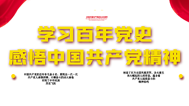 建党100周年学党史感悟党建展板
