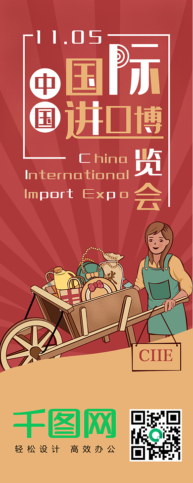 中国国际进口博览会内容介绍信息长图