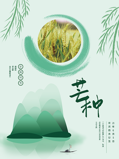 芒种麦田图片