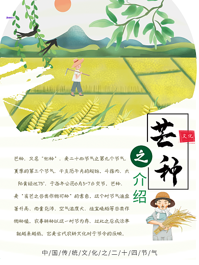 二十四节气之芒种海报