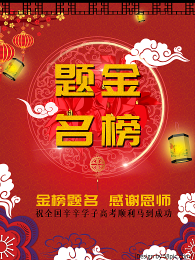 金榜提名文化海报