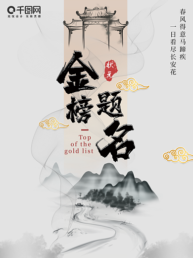 考试、金榜题名海报展板