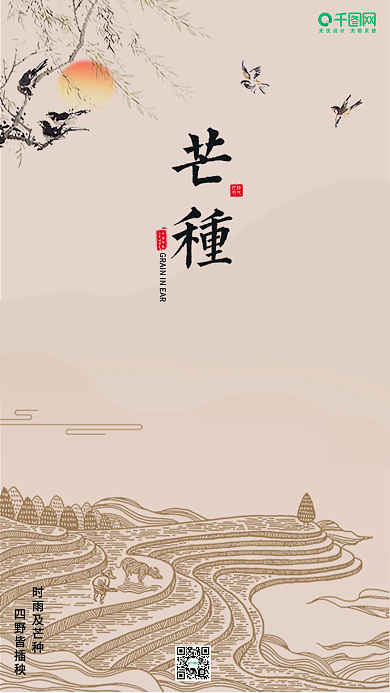 芒种节气二十四节气传统节气手机用图