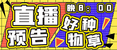 简约时尚直播预告宣传