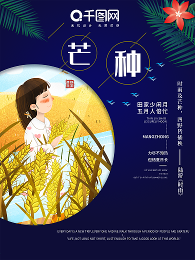 时尚大气芒种海报