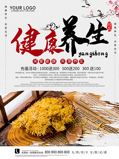 古典中国风中医养生海报