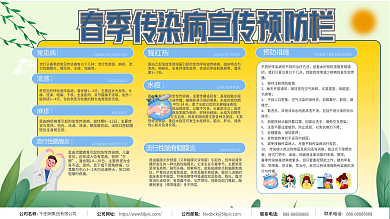 春季传染病预防展板