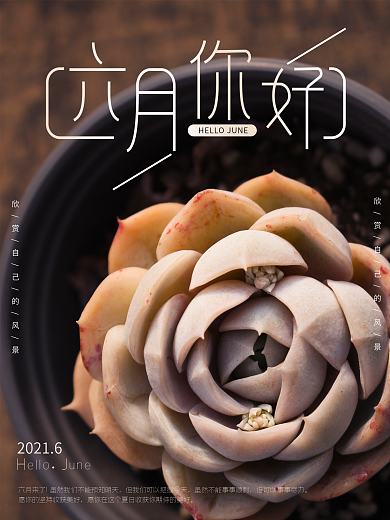 6月你好节日海报