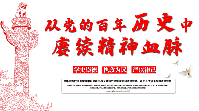 建党100周年学习党史红色党建展板