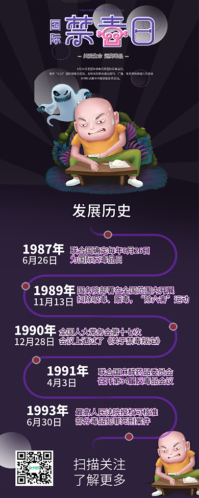 国际禁毒日信息长图