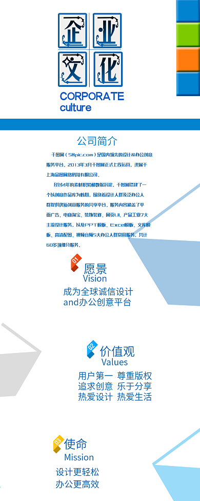 企业文化信息长图