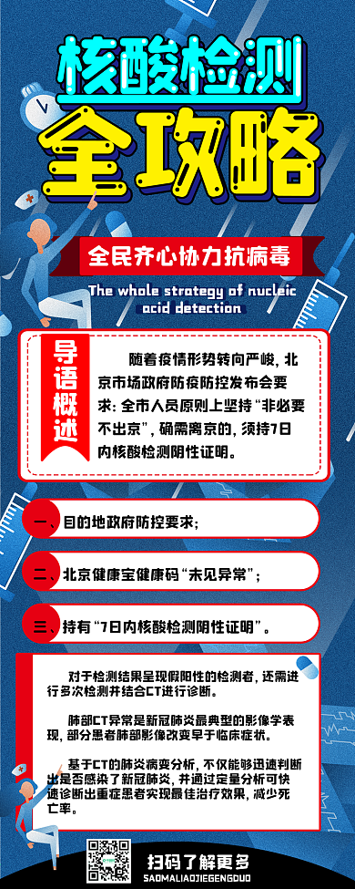 核酸检测全攻略新冠病毒抗疫加油信息长图