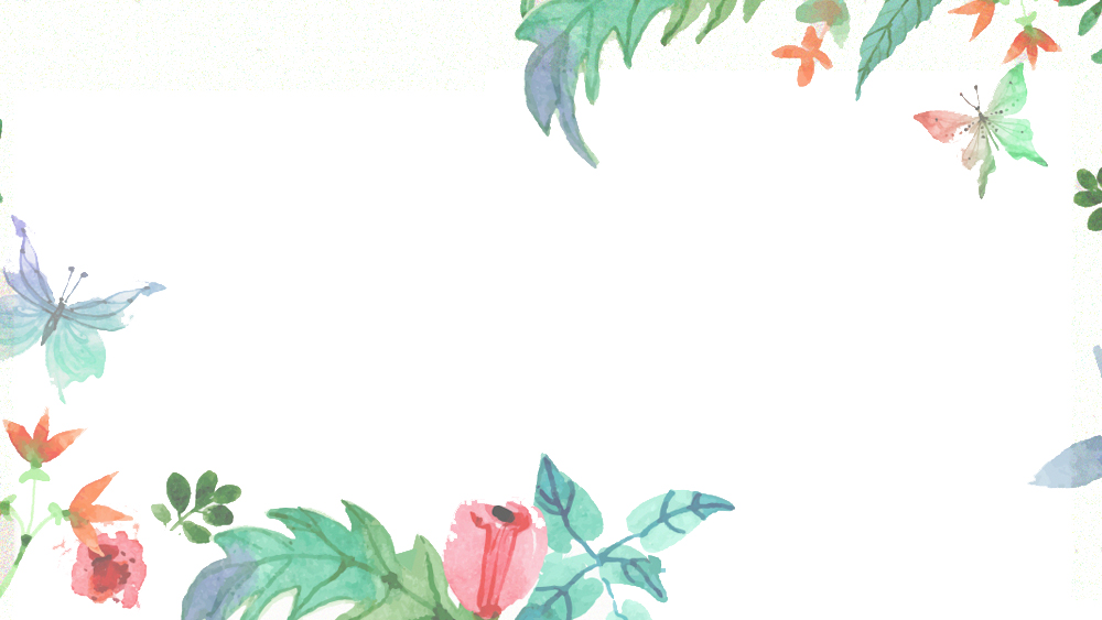 花鳥(niǎo)花紋小清新唯美工作匯報(bào)PPT模板
