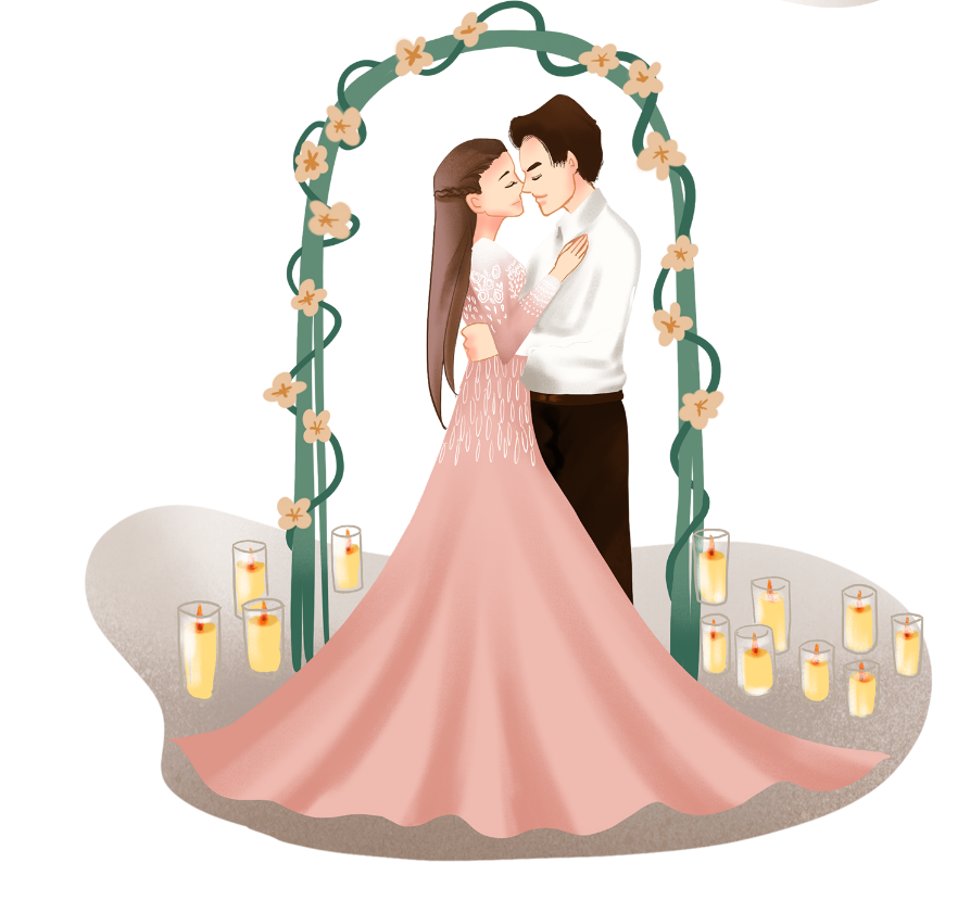 小清新婚禮策劃之撞色婚禮邀請(qǐng)函
