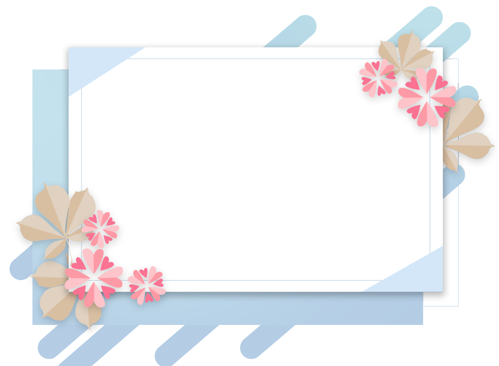 藍(lán)色手繪花卉植物職場(chǎng)商務(wù)PPT模板