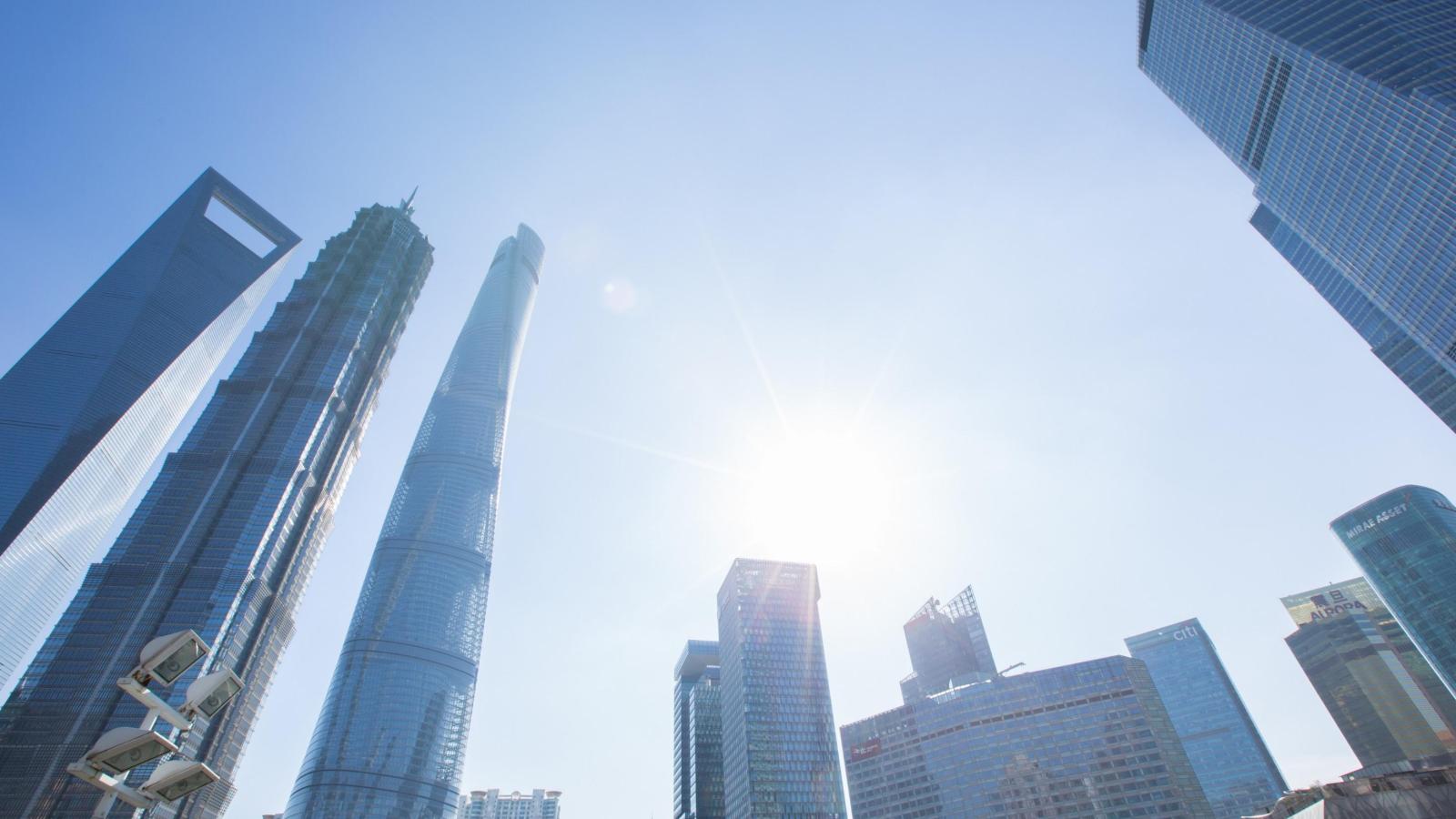 時(shí)尚大氣上海建筑工作總結(jié)匯報(bào)PPT模板