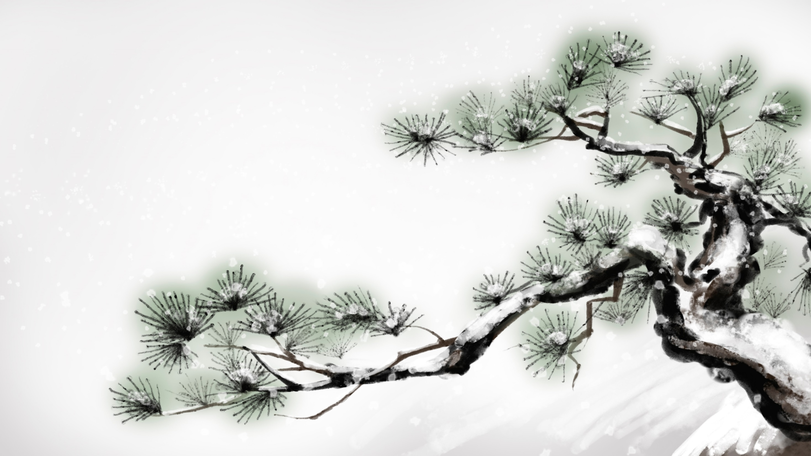 唯美古風(fēng)水墨工作匯報(bào)PPT模板
