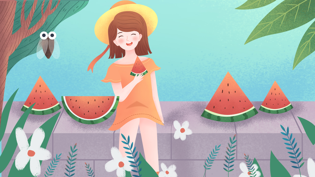 插畫風(fēng)立夏習(xí)俗介紹PPT模板