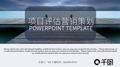 商务风项目评估营销策划PPT