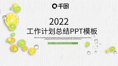 小清新月季度工作总结计划PPT模板