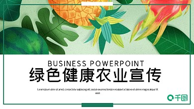 绿色健康农业宣传产品介绍PPT模板免费下载