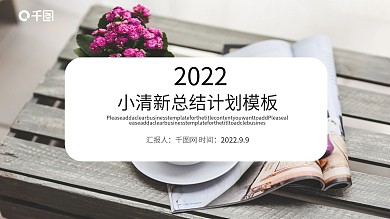 2022简约计划总结PPT模板