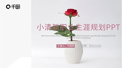 小清新职业生涯规划PPT模板