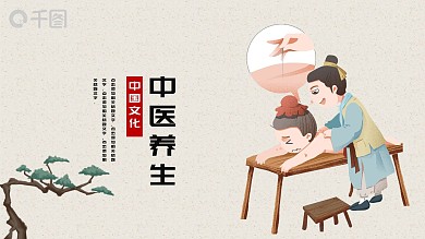 2019简约中医养生PPT模板