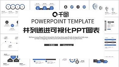 并列递进可视化PPT模板