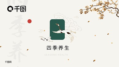 小清新中国风四季养生中医课件PPT模板