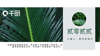 植物森系工作营销教学商务通用PPT模板