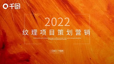 纹理质感项目策划营销PPT模板